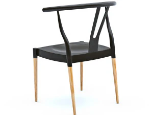 Wishbone Style Dining Chair 3D Model