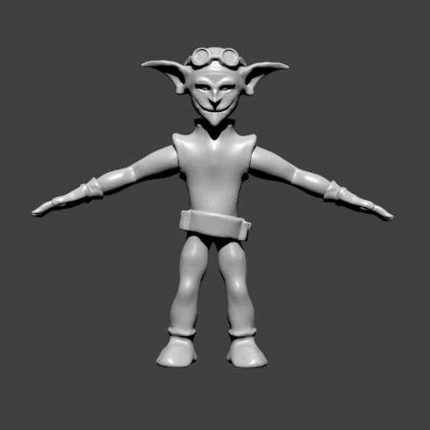 goblin mechanic 3D Model .c4d .max .obj .3ds .fbx .stl .blend 