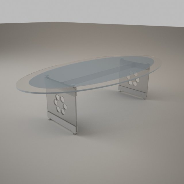 Glass table Model 3D .c4d .max .obj .3ds .fbx .stl .blend 