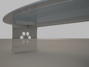 Glass table Model 3D