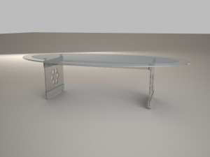 Glass table Model 3D