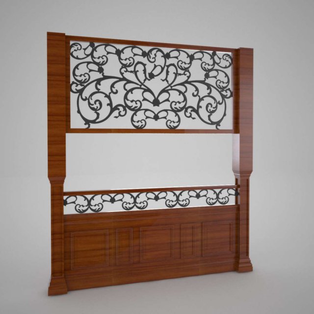 panel with cast design 3D Model .c4d .max .obj .3ds .fbx .stl .blend 