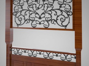panel with cast design 3D Model