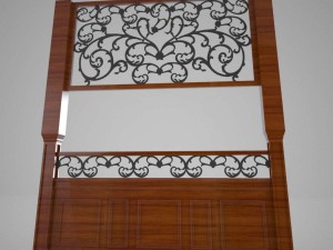 panel with cast design 3D Model