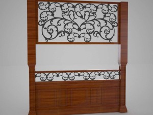 panel with cast design 3D Model