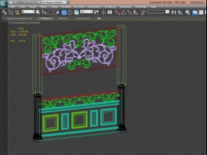 panel with cast design 3D Model