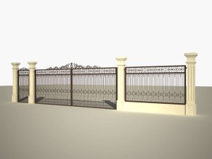 fence iron cast 001 Modello 3D