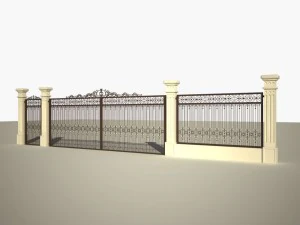 hekwerk gietijzer 001 3D Model