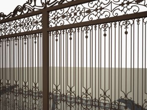 cast iron fence or gate 3D Model