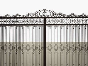 cast iron fence or gate 3D Model