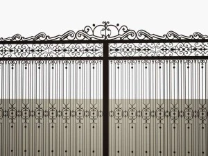 cast iron fence or gate 3D Model