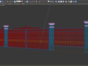 cast iron fence or gate 3D Model