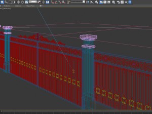 cast iron fence or gate 3D Model
