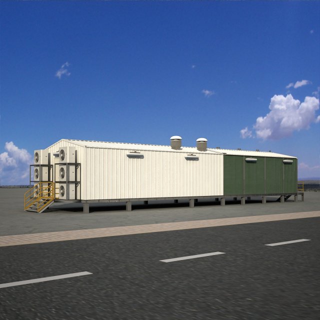 3d exterior ware house 3D Model .c4d .max .obj .3ds .fbx .stl .blend 