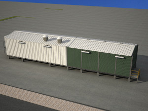 3d exterior ware house 3D Model