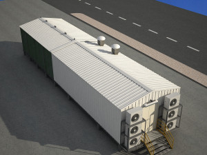 3d exterior ware house 3D Model