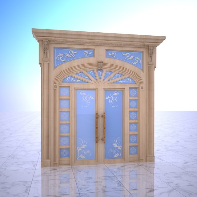 entrance door2 3D 模型 .c4d .max .obj .3ds .fbx .stl .blend 