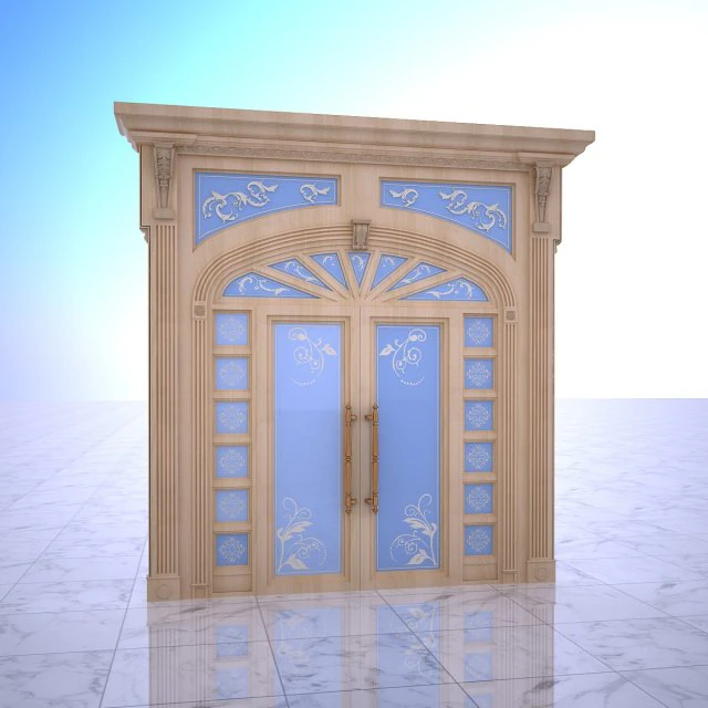 entrance door2 3D Model .c4d .max .obj .3ds .fbx .stl .blend 