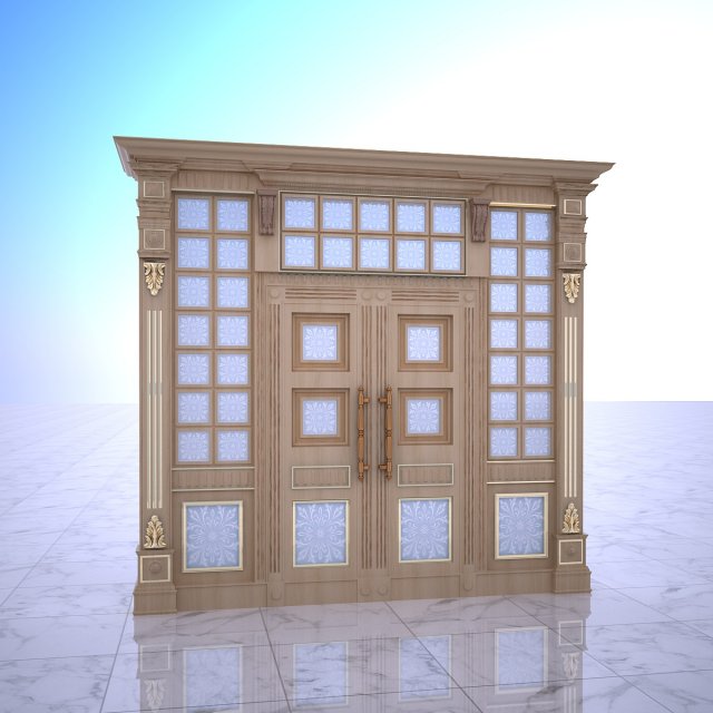 entrance door 3D Модель .c4d .max .obj .3ds .fbx .stl .blend 