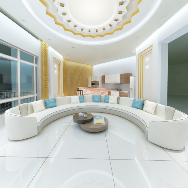 living room 3D Model .c4d .max .obj .3ds .fbx .stl .blend 