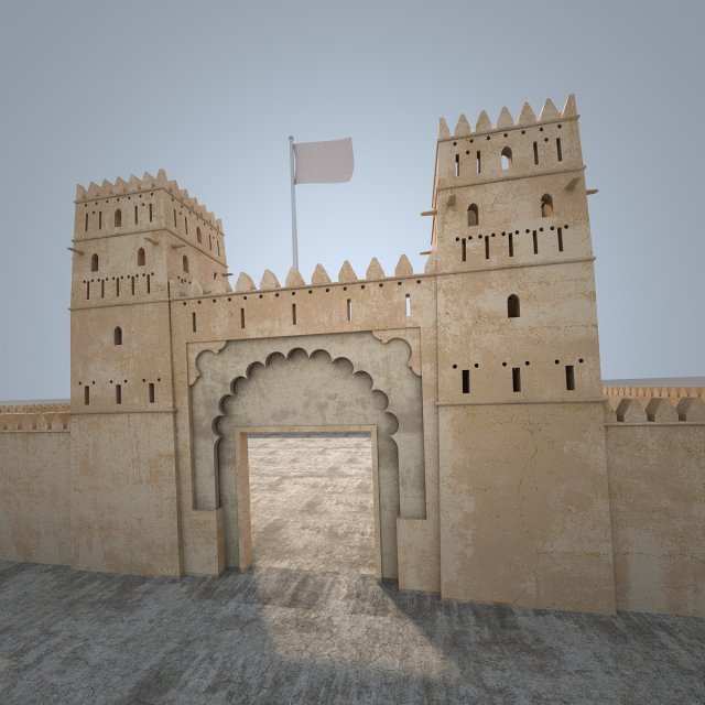 castle entrance 3D Model .c4d .max .obj .3ds .fbx .stl .blend 