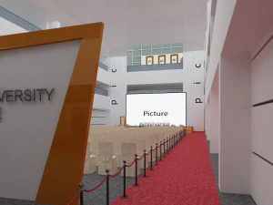 B&uuml;hne und Empfang 3D Modell