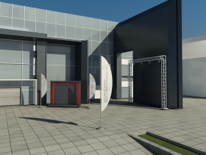 stage and reception 3D Model