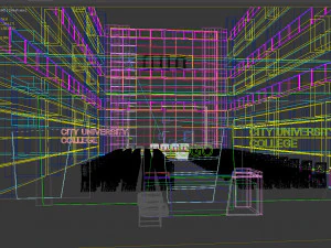 B&uuml;hne und Empfang 3D Modell