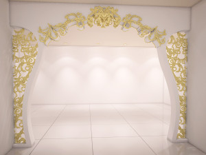 partition with ornamental design 3D Модель