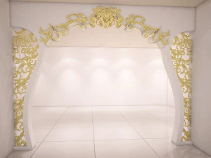 Trennwand mit ornamentalem Design 3D Modell