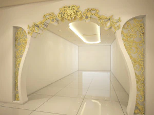 divis&oacute;ria com desenho ornamental Modelo 3D