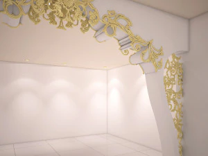 divis&oacute;ria com desenho ornamental Modelo 3D