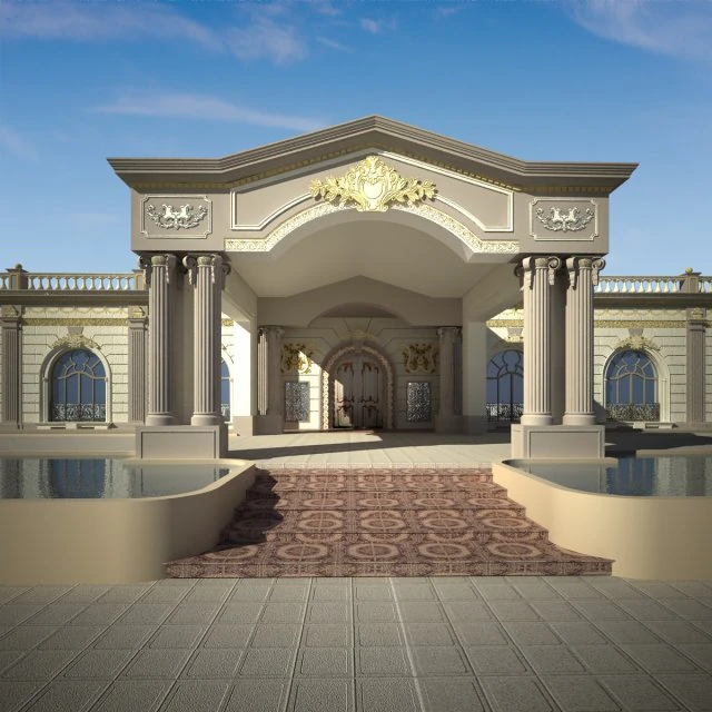 luxury exterior majlis 3D Model .c4d .max .obj .3ds .fbx .stl .blend 