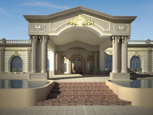 luxury exterior majlis 3D Model