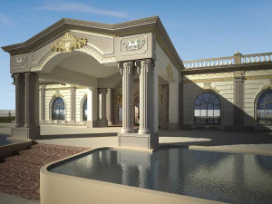 luxury exterior majlis 3D Model