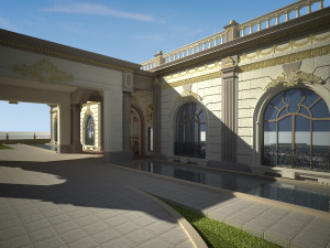 luxury exterior majlis 3D Model