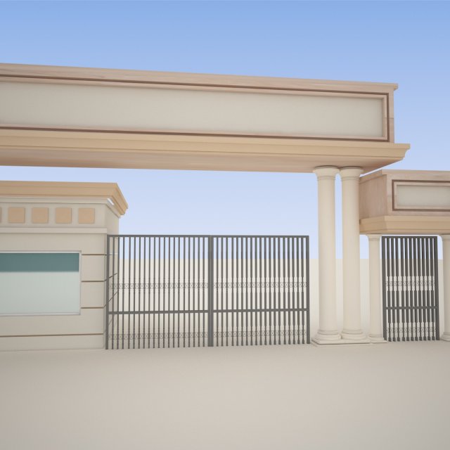 school entrance 3Dモデル .c4d .max .obj .3ds .fbx .stl .blend 