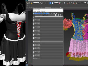 3d maid female outfit clo3d and md 3D मॉडल