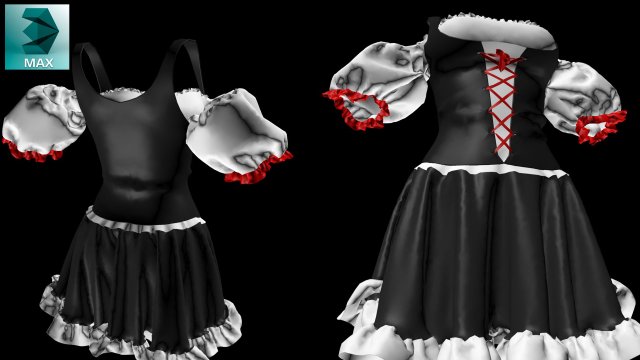3d maid female outfit clo3d and md 3D Model in Miscellaneous 3DExport