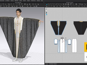 Arab men cloak abaya md 390 royalty free license 3D 모델