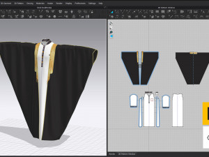 Arab men cloak abaya md 390 royalty free license 3D 모델