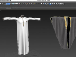 Arab men cloak abaya md 390 royalty free license 3D 모델