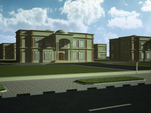 4 villas with full environment 3D Model