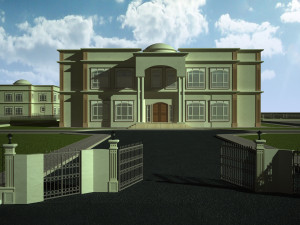 4 villas with full environment 3D Model