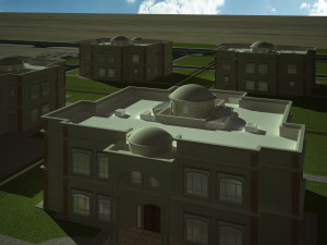 4 villas with full environment 3D Model