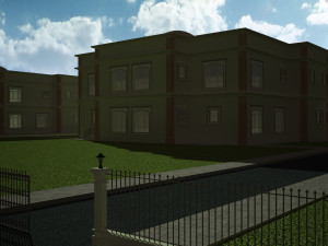 4 villas with full environment 3D Model