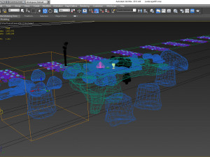 seating area landscape Model 3D