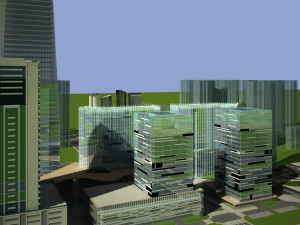 Skyscrapers building 01 3D 模型