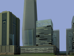 Skyscrapers building 01 3D 模型