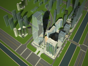 Skyscrapers building 01 3D 模型